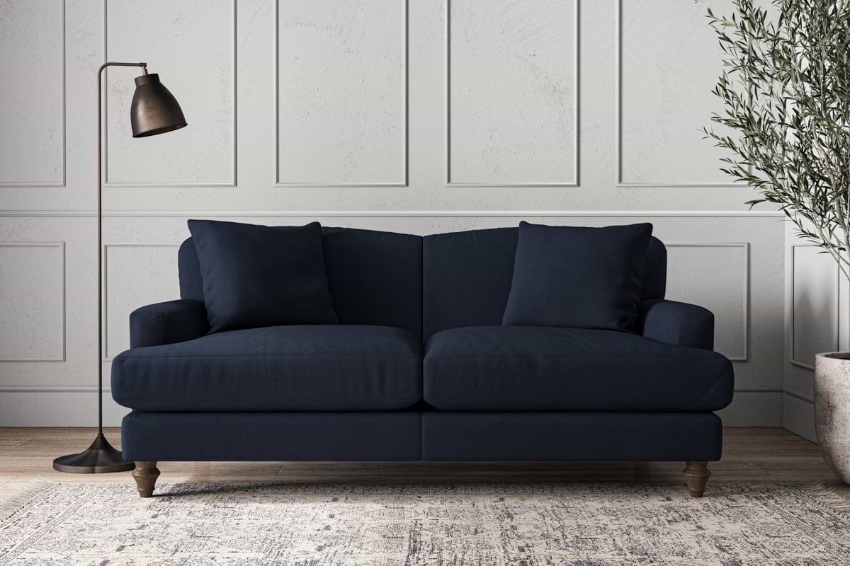 Deni Medium Sofa - Brera Linen Indigo-MAKE TO ORDER-Nkuku