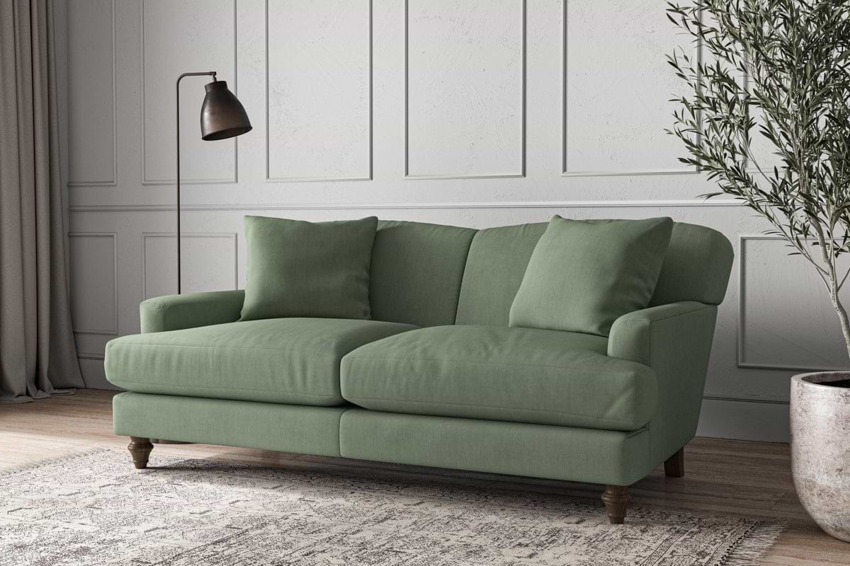 Deni Medium Sofa - Brera Linen Jade-MAKE TO ORDER-Nkuku