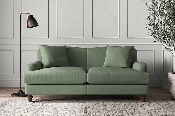 Deni Medium Sofa - Brera Linen Jade-MAKE TO ORDER-Nkuku
