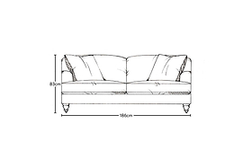 Deni Medium Sofa - Brera Linen Natural-MAKE TO ORDER-Nkuku