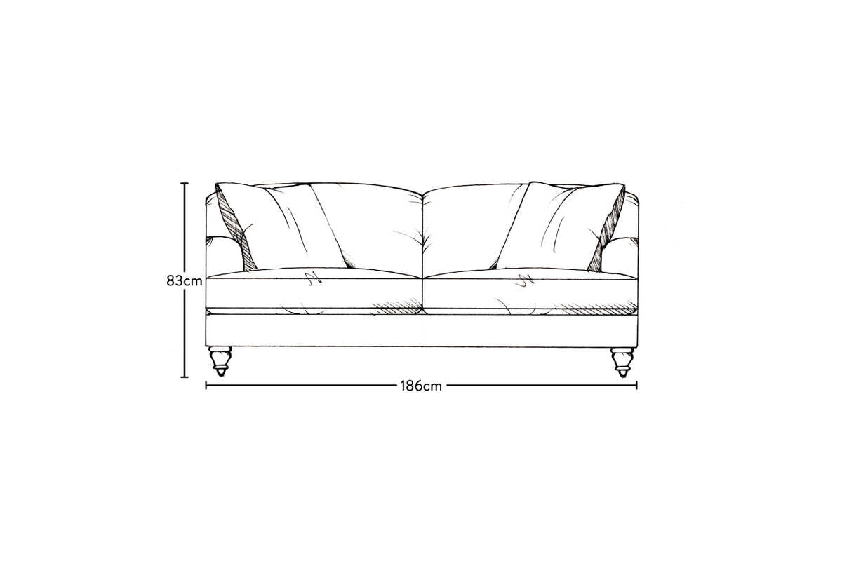 Deni Medium Sofa - Brera Linen Natural-MAKE TO ORDER-Nkuku