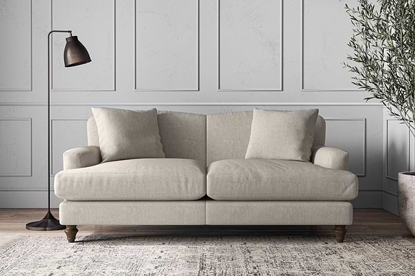 Deni Medium Sofa - Brera Linen Natural-MAKE TO ORDER-Nkuku
