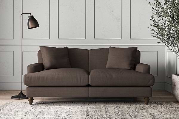 Deni Medium Sofa - Recycled Cotton Mocha-MAKE TO ORDER-Nkuku