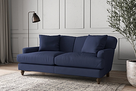 Deni Medium Sofa - Recycled Cotton Navy-MAKE TO ORDER-Nkuku