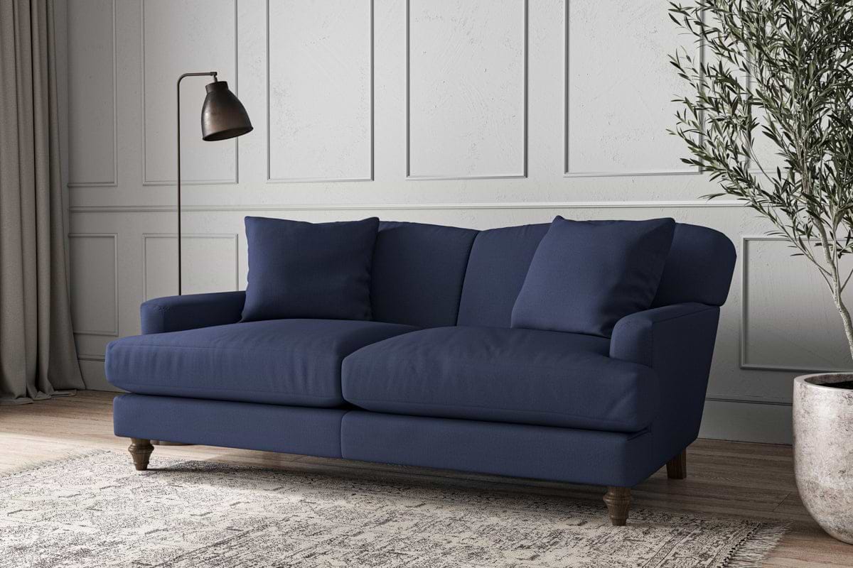 Deni Medium Sofa - Recycled Cotton Navy-MAKE TO ORDER-Nkuku