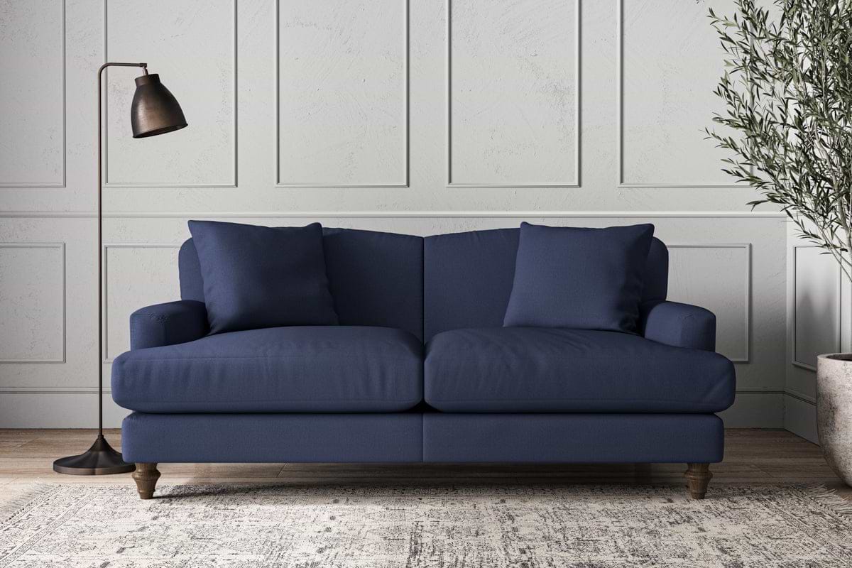 Deni Medium Sofa - Recycled Cotton Navy-MAKE TO ORDER-Nkuku