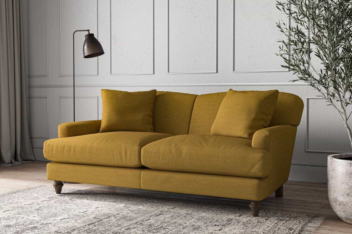 Deni Medium Sofa - Recycled Cotton Ochre-MAKE TO ORDER-Nkuku