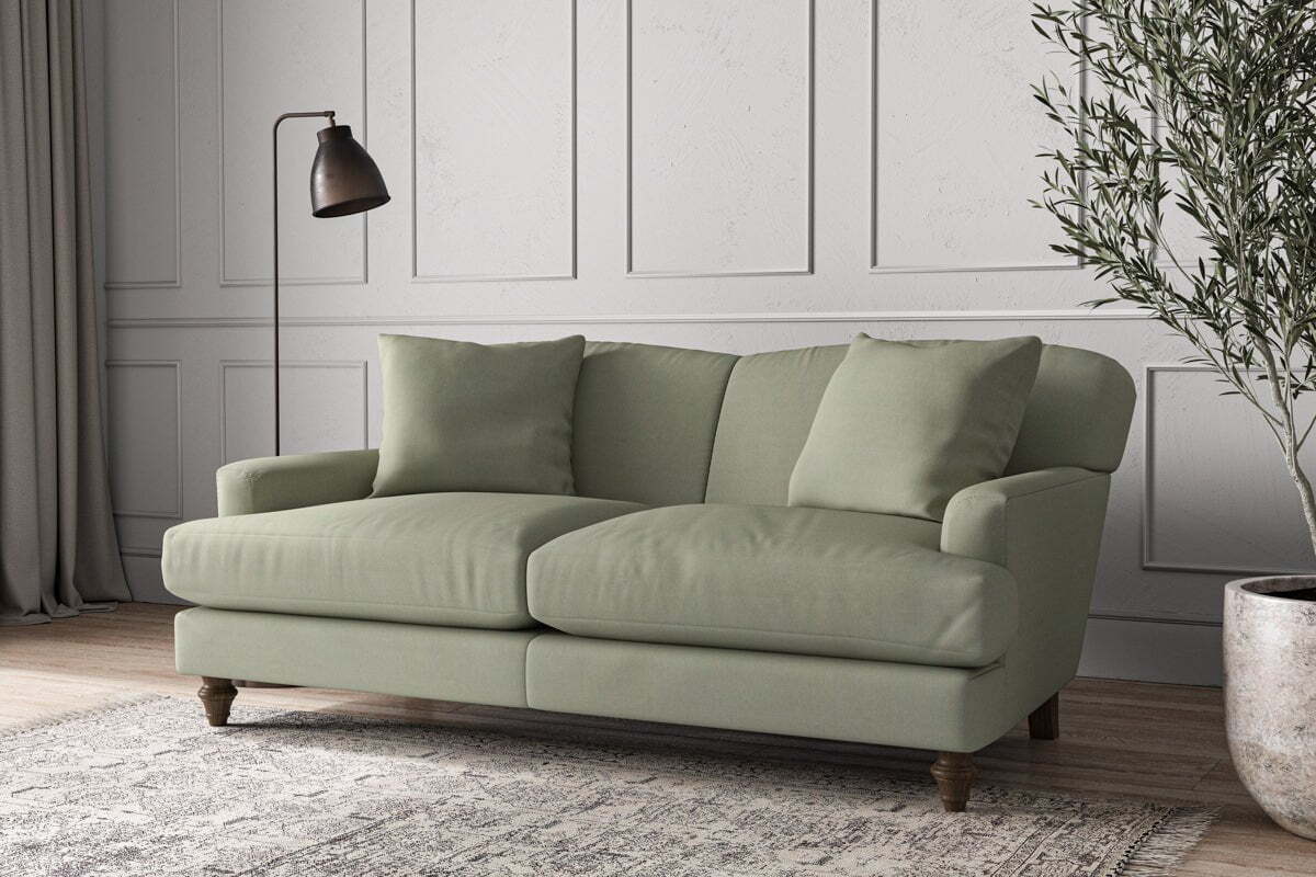 Deni Medium Sofa - Recycled Cotton Seaspray-MAKE TO ORDER-Nkuku
