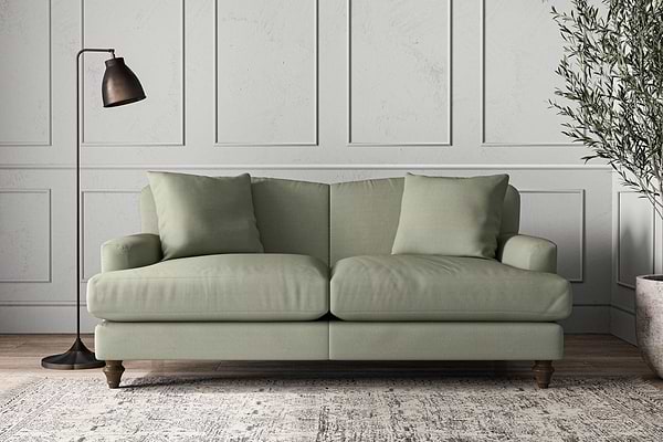 Deni Medium Sofa - Recycled Cotton Seaspray-MAKE TO ORDER-Nkuku