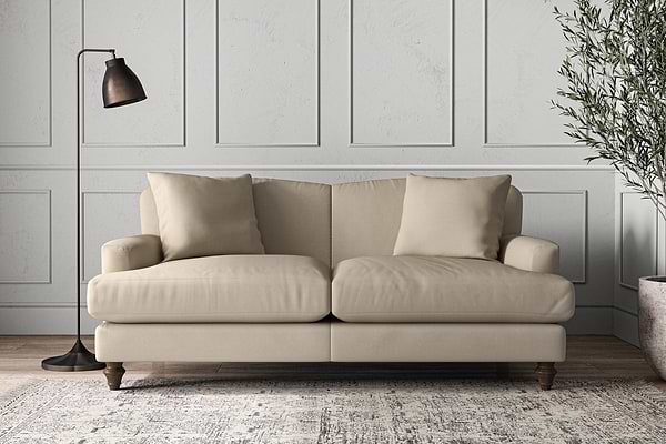 Deni Medium Sofa - Recycled Cotton Stone-MAKE TO ORDER-Nkuku