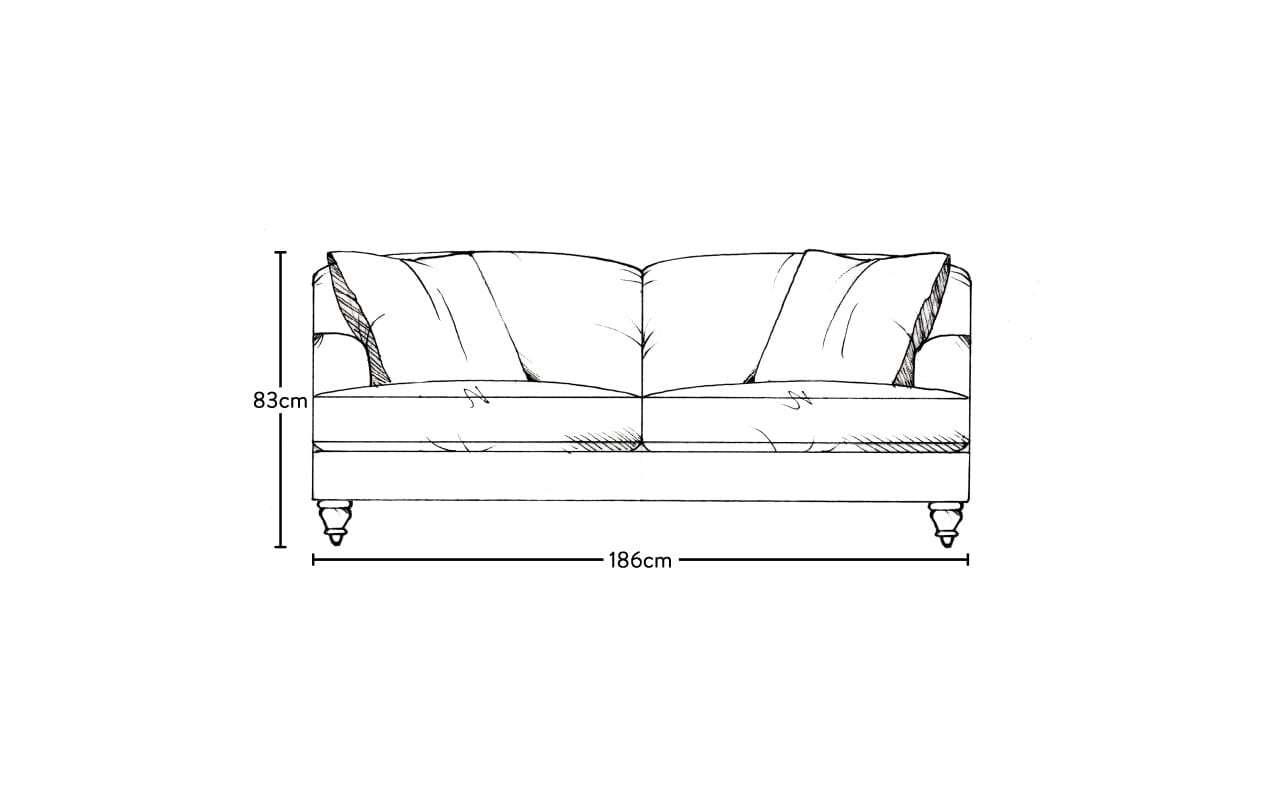 Deni Medium Sofa - Recycled Cotton Thunder
