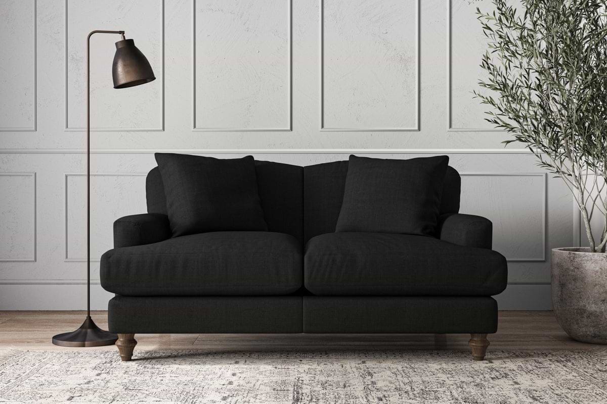 Deni Small Sofa - Brera Linen Charcoal-MAKE TO ORDER-Nkuku