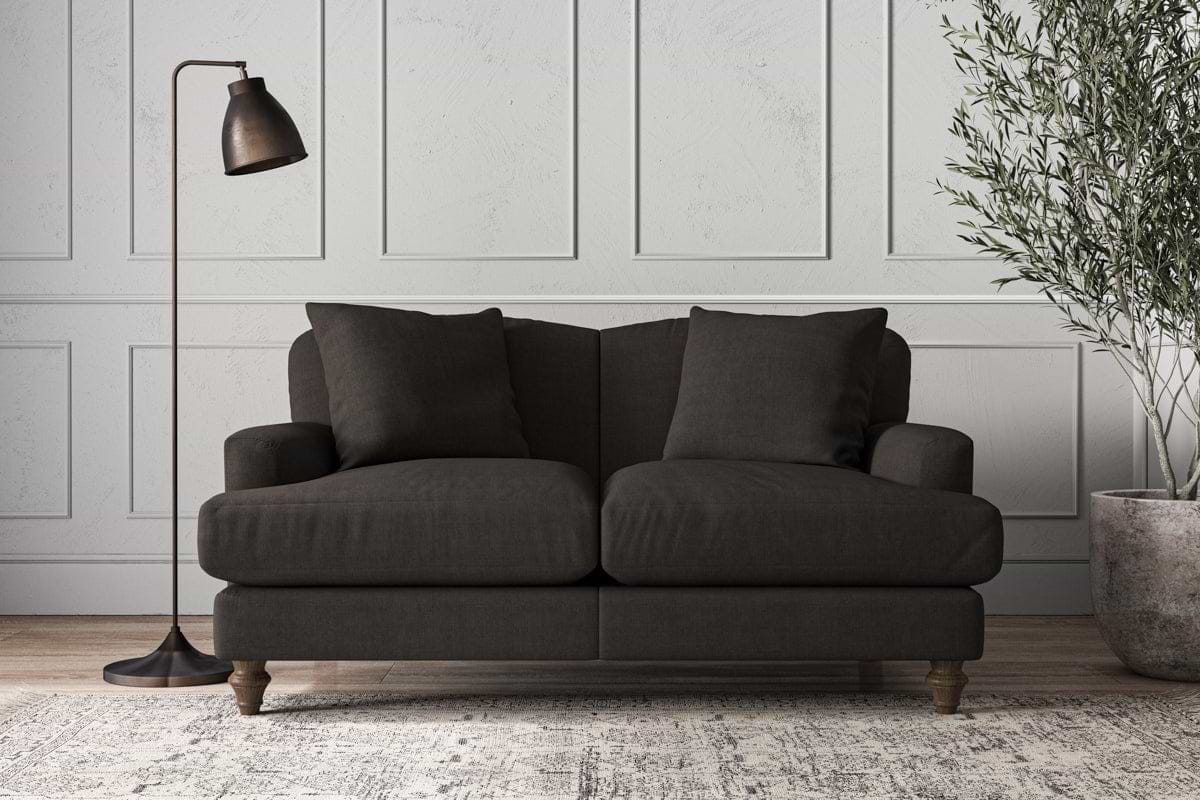 Deni Small Sofa - Brera Linen Espresso-MAKE TO ORDER-Nkuku