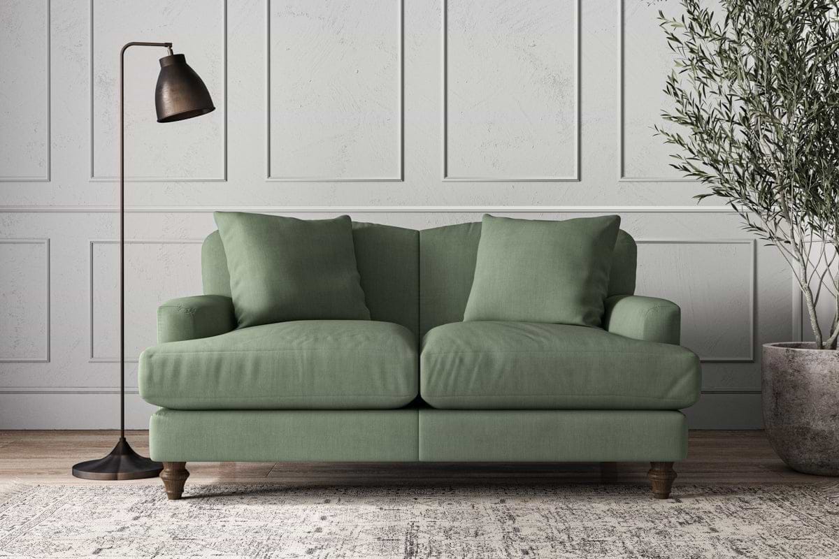Deni Small Sofa - Brera Linen Jade-MAKE TO ORDER-Nkuku