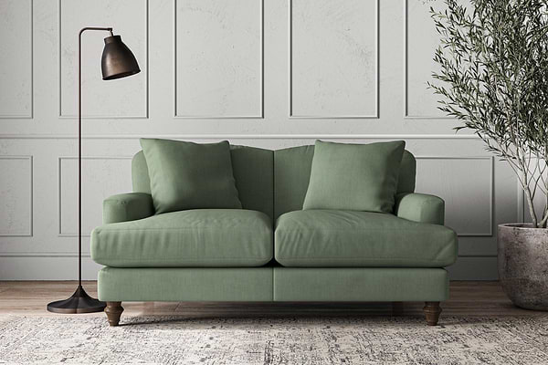 Deni Small Sofa - Brera Linen Jade-MAKE TO ORDER-Nkuku