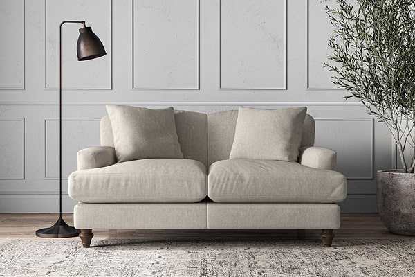Deni Small Sofa - Brera Linen Natural-MAKE TO ORDER-Nkuku