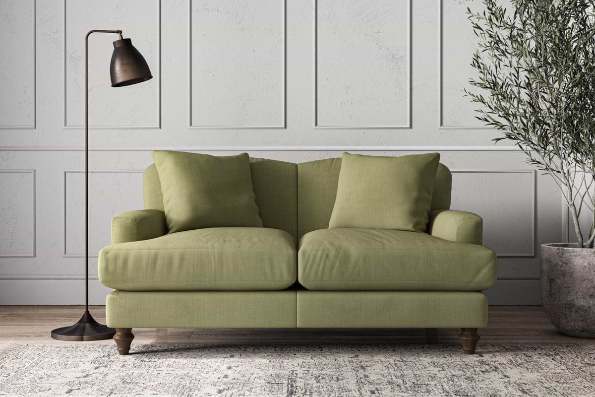 Deni Small Sofa - Brera Linen Sage-MAKE TO ORDER-Nkuku