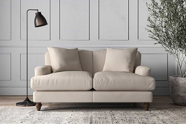 Deni Small Sofa - Recycled Cotton Natural-MAKE TO ORDER-Nkuku