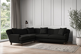 Deni Super Grand Left Hand Corner Sofa - Brera Linen Charcoal
