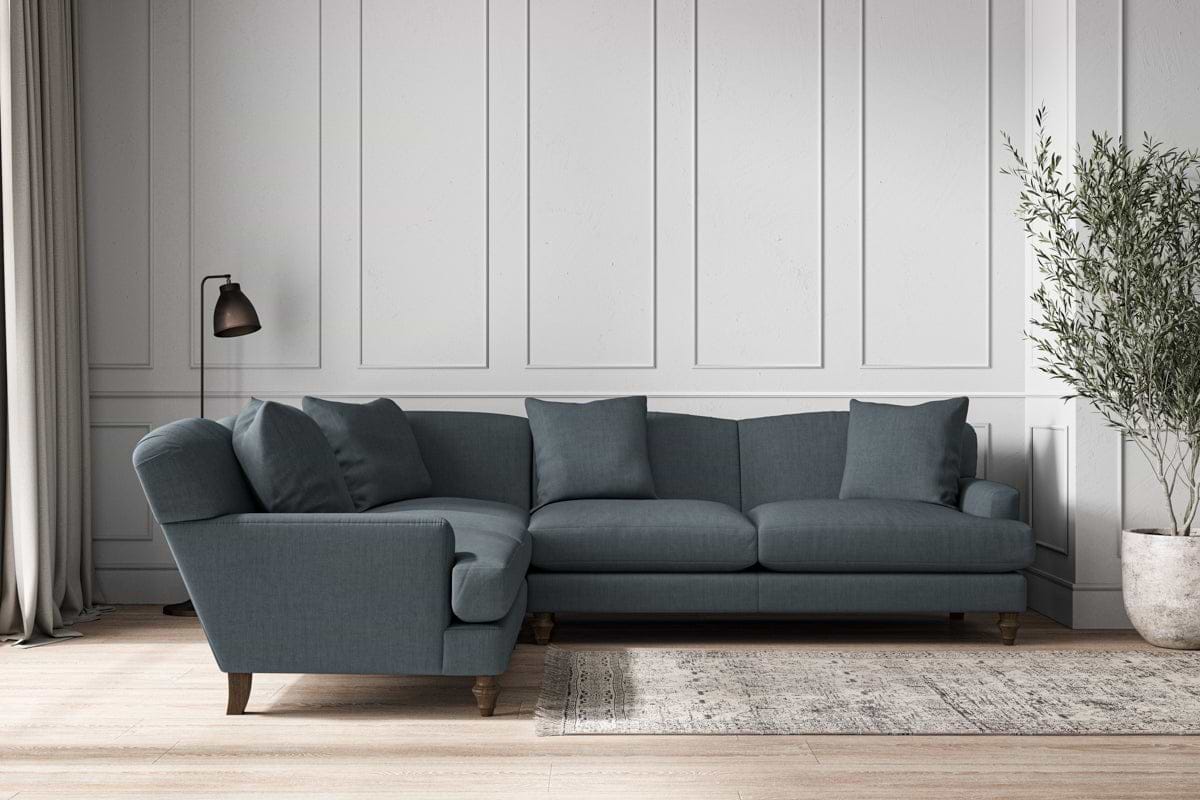 Deni Super Grand Left Hand Corner Sofa - Brera Linen Dusk-MAKE TO ORDER-Nkuku
