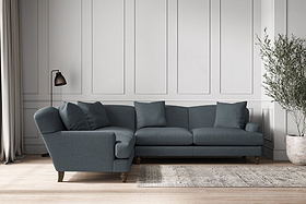 Deni Super Grand Left Hand Corner Sofa - Brera Linen Dusk