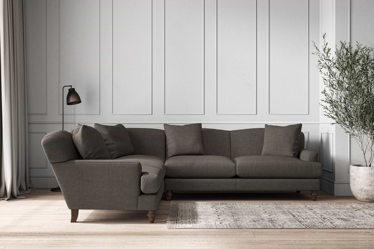 Deni Super Grand Left Hand Corner Sofa - Brera Linen Granite-MAKE TO ORDER-Nkuku