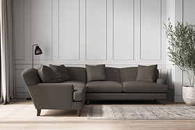Deni Super Grand Left Hand Corner Sofa - Brera Linen Granite