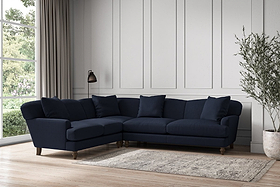 Deni Super Grand Left Hand Corner Sofa - Brera Linen Indigo