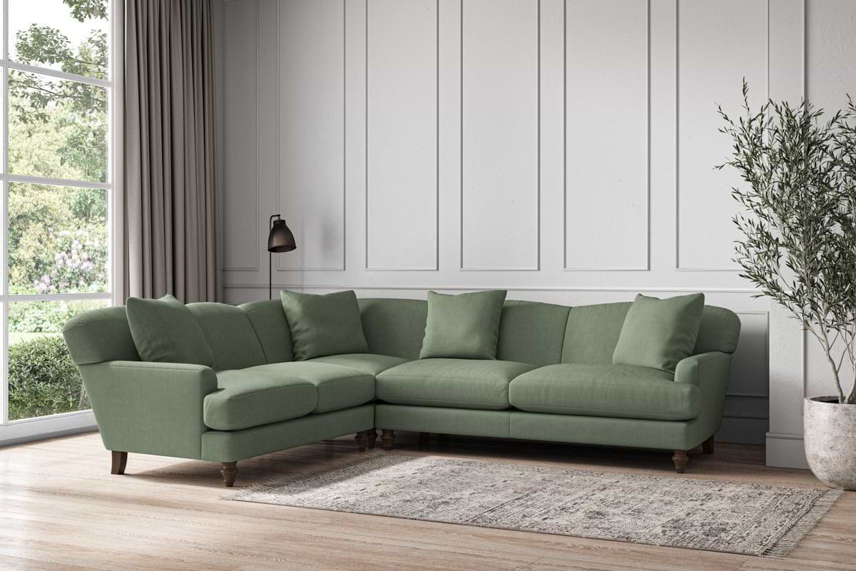 Deni Super Grand Left Hand Corner Sofa - Brera Linen Jade