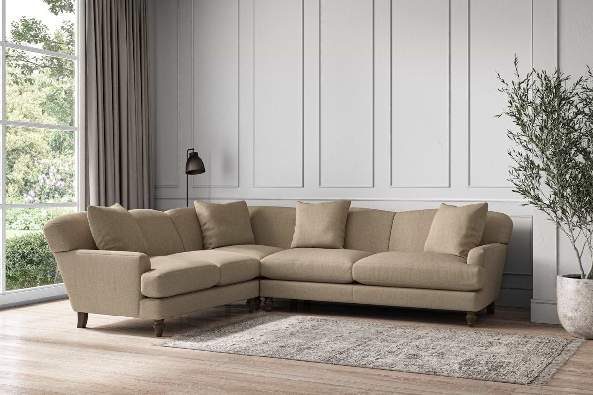 Deni Super Grand Left Hand Corner Sofa - Brera Linen Pebble
