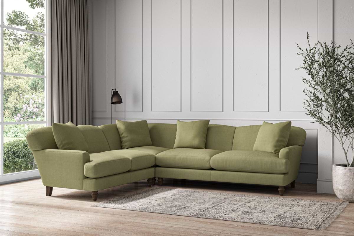 Deni Super Grand Left Hand Corner Sofa - Brera Linen Sage