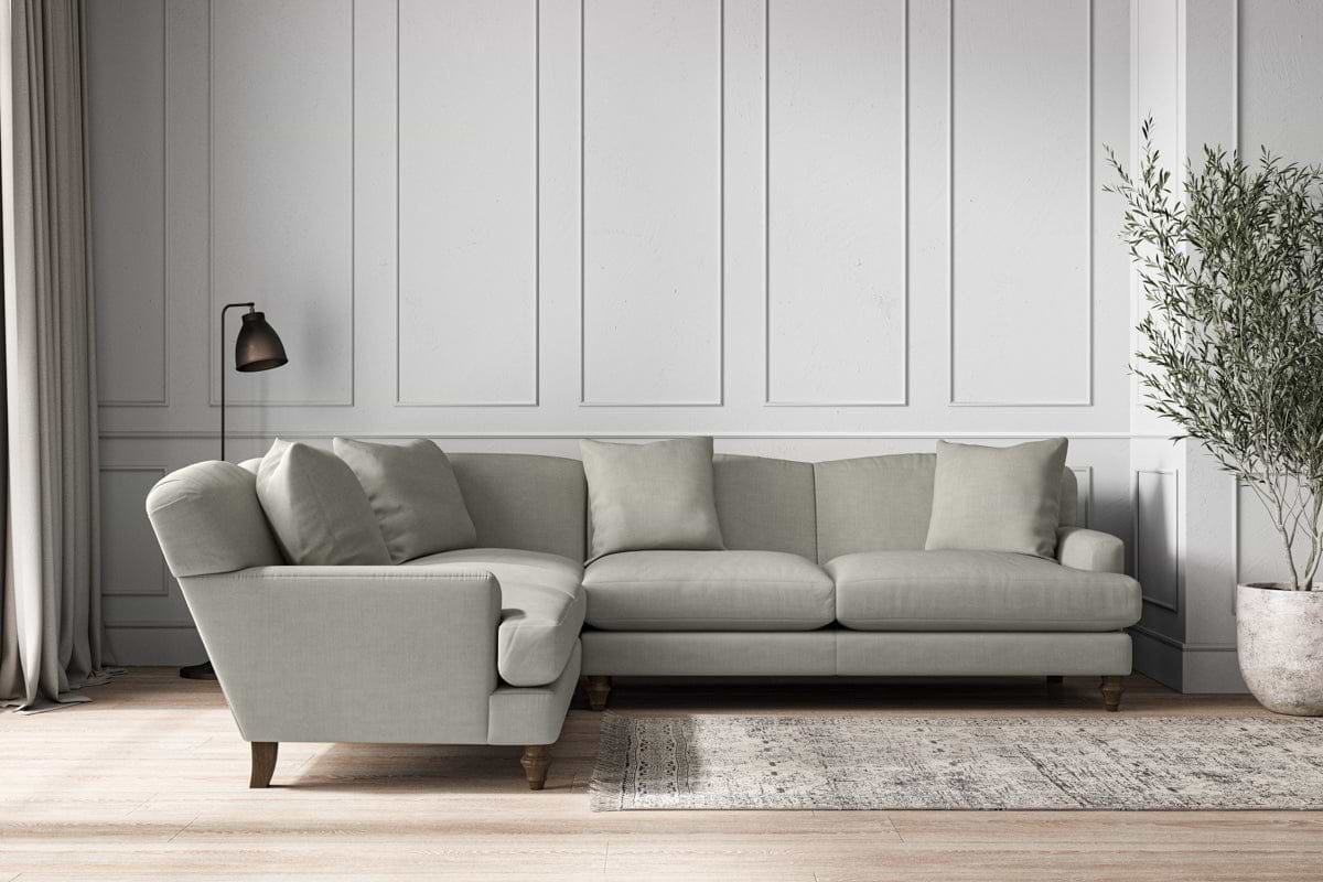 Deni Super Grand Left Hand Corner Sofa - Brera Linen Smoke-MAKE TO ORDER-Nkuku
