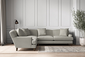 Deni Super Grand Left Hand Corner Sofa - Brera Linen Smoke