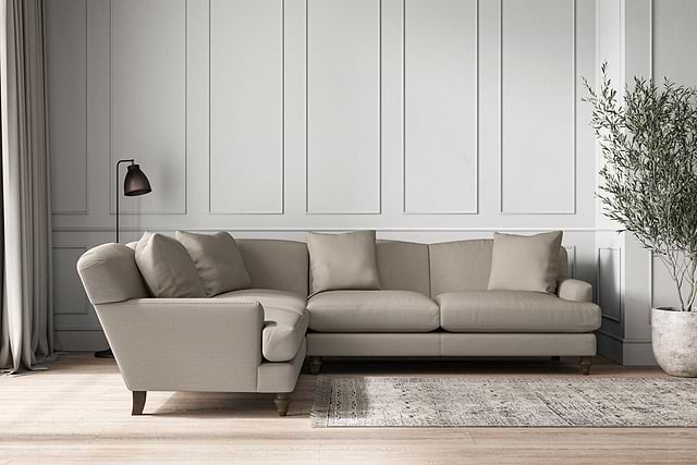 Deni Super Grand Left Hand Corner Sofa - Recycled Cotton Flax