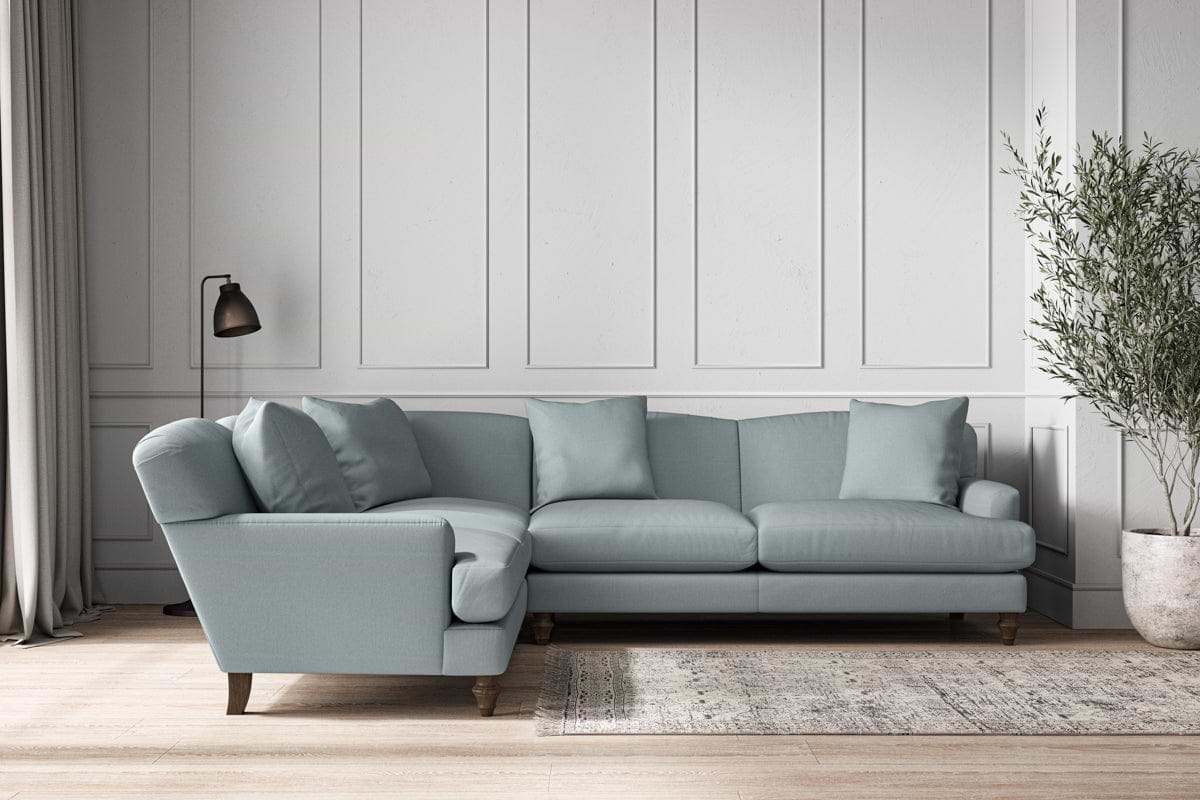 Deni Super Grand Left Hand Corner Sofa - Recycled Cotton Horizon-MAKE TO ORDER-Nkuku