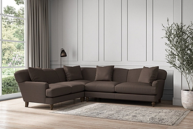 Deni Super Grand Left Hand Corner Sofa - Recycled Cotton Mocha