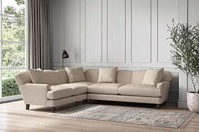 Deni Super Grand Left Hand Corner Sofa - Recycled Cotton Natural