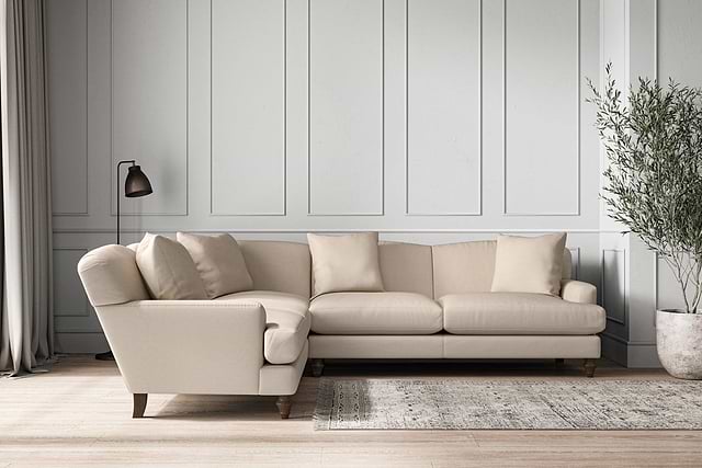 Deni Super Grand Left Hand Corner Sofa - Recycled Cotton Natural