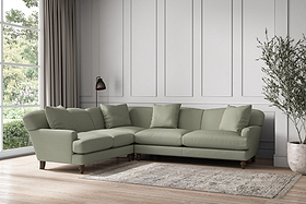 Deni Super Grand Left Hand Corner Sofa - Recycled Cotton Seaspray