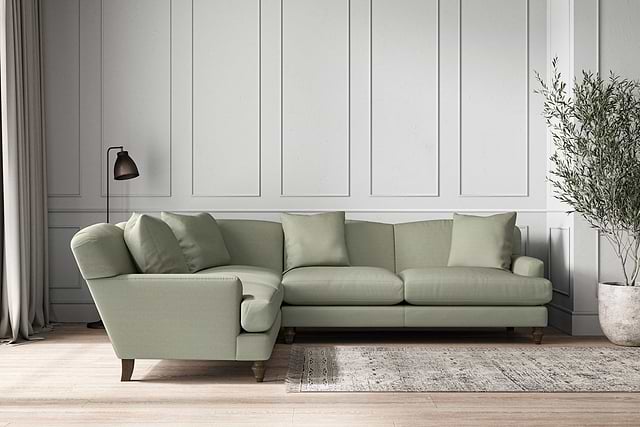 Deni Super Grand Left Hand Corner Sofa - Recycled Cotton Seaspray