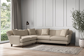Deni Super Grand Left Hand Corner Sofa - Recycled Cotton Stone