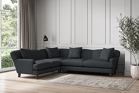 Deni Super Grand Left Hand Corner Sofa - Recycled Cotton Thunder