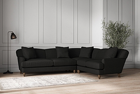Deni Super Grand Right Hand Corner Sofa - Brera Linen Charcoal