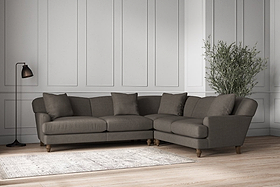 Deni Super Grand Right Hand Corner Sofa - Brera Linen Granite
