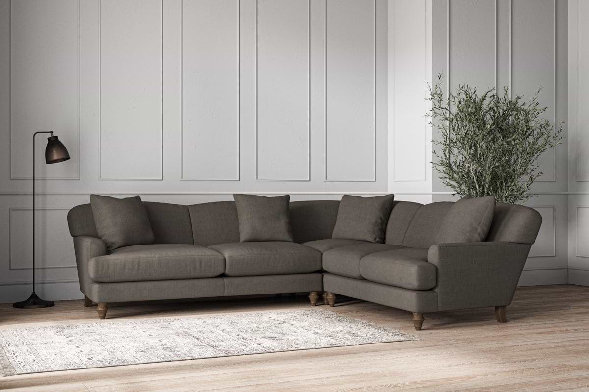 Deni Super Grand Right Hand Corner Sofa - Brera Linen Granite