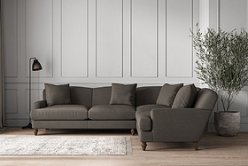 Deni Super Grand Right Hand Corner Sofa - Brera Linen Granite