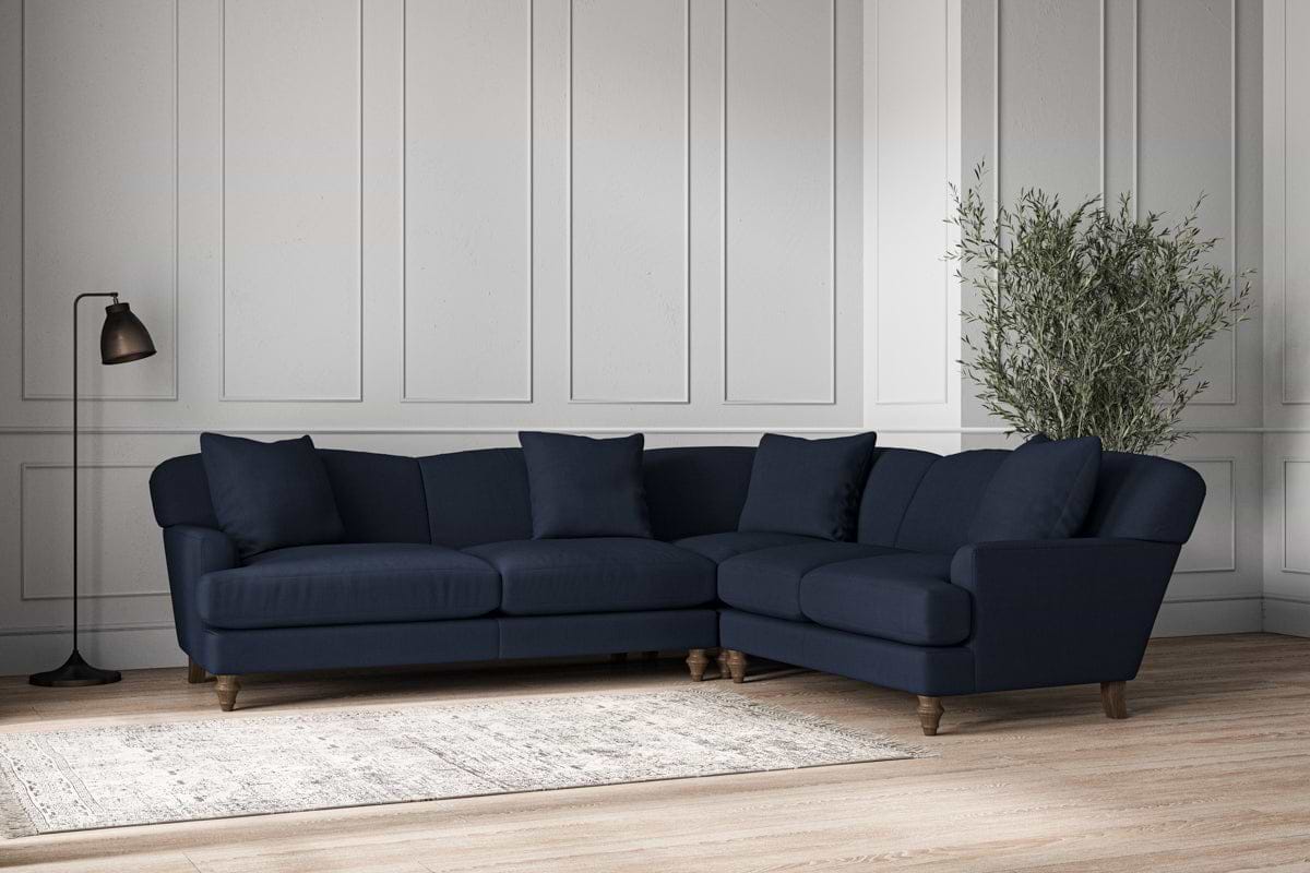 Deni Super Grand Right Hand Corner Sofa - Brera Linen Indigo
