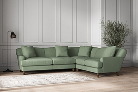 Deni Super Grand Right Hand Corner Sofa - Brera Linen Jade