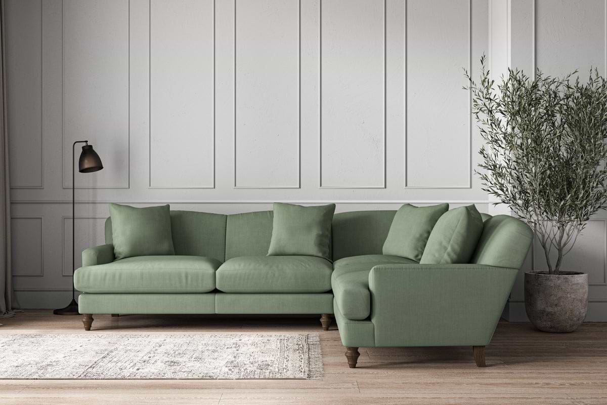 Deni Super Grand Right Hand Corner Sofa - Brera Linen Jade