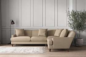 Deni Super Grand Right Hand Corner Sofa - Brera Linen Pebble